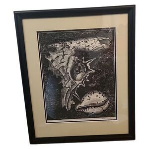 "Shells" Joseph Polley‎ Paine Listed Artist Painting 12x14.5" Framed 17x21.5"